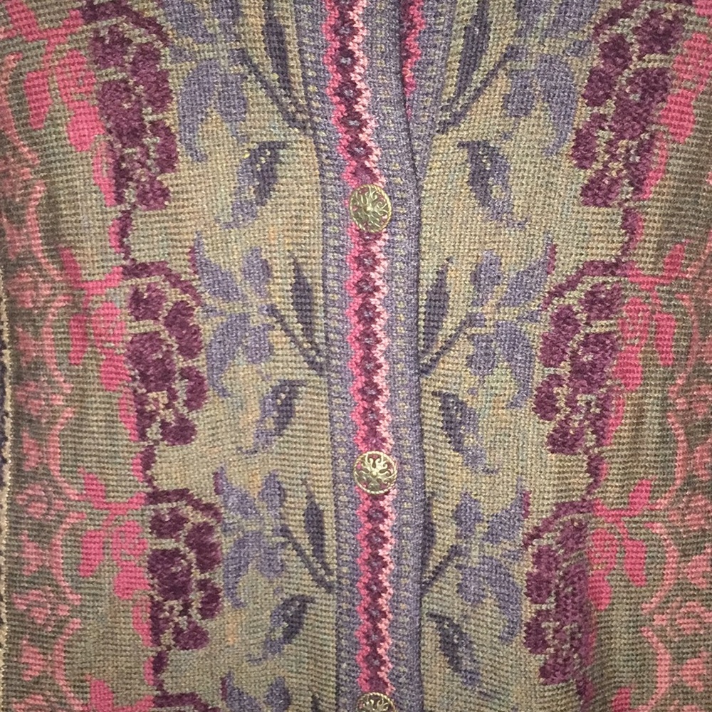 Colorful button down sweater - Picture 6 of 6